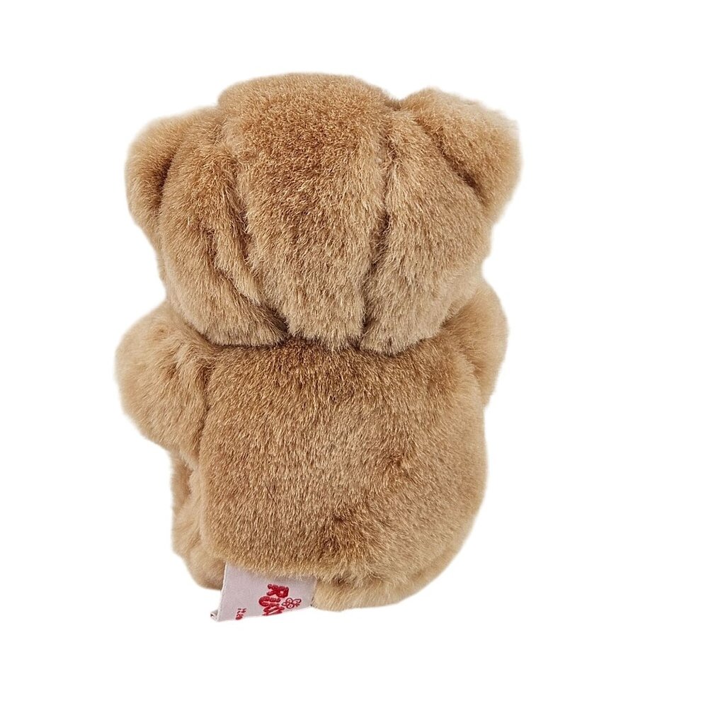 Russ Berrie Teddy Bear Plush Red SatinHeart 6 in Polyester Fiber Vintage - Picture 5 of 9